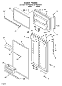 DOOR PARTS Diagram and Parts List for ET1FHMXMT02  Whirlpool Refrigerator