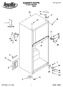 CABINET PARTS Diagram and Parts List for IRT184300  Inglis Refrigerator