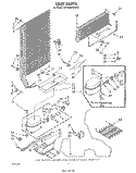 UNIT Diagram and Parts List for EV150NXWN02  Whirlpool Freezer