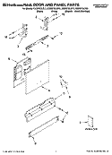 DOOR AND PANEL PARTS Diagram and Parts List for KUDI01DLBT1  KitchenAid Dishwasher