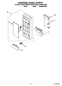 CONTROL PANEL PARTS Diagram and Parts List for KCMS1555SBL0  KitchenAid Microwave