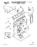 SECTION Diagram and Parts List for LEC6848AN1  Whirlpool Dryer