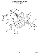 CONTROL PANEL PARTS Diagram and Parts List for IHP33802  Inglis Range