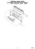 CONTROL PANEL PARTS Diagram and Parts List for RBD275PDS14  Whirlpool Wall Oven