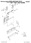 DOOR AND PANEL PARTS Diagram and Parts List for KUDI01DLBS2  KitchenAid Dishwasher