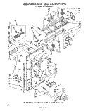 CONTROLS AND REAR PANEL Diagram and Parts List for LA7450XMW0  Whirlpool Washer