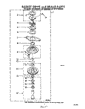 BASKET DRIVE AND BRAKE Diagram and Parts List for CA1200XMW0  Whirlpool Washer