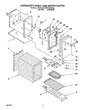 AUXILIARY OVEN AND DOOR Diagram and Parts List for RF4700XWN2  Whirlpool Range