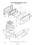 OVEN DOOR AND BROILER Diagram and Parts List for SF314PSRW5  Whirlpool Range