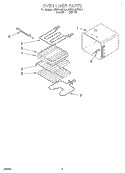 OVEN LINER Diagram and Parts List for KEBI141BWH3  KitchenAid Wall Oven