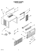 Part Location Diagram of 1187163 Whirlpool Air Conditioner Knobcntrl