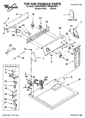 TOP AND CONSOLE PARTS Diagram and Parts List for 7MWG45500ST0  Whirlpool Dryer