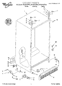 CABINET Diagram and Parts List for GD22DQXFB00  Whirlpool Refrigerator