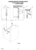 WASHER WATER SYSTEM PARTS Diagram and Parts List for LTE6234DQ3  Whirlpool Washer Dryer Combo