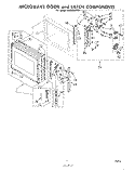 MICROWAVE DOOR AND LATCH , LIT/OPTIONAL Diagram and Parts List for RHM988PW1  Whirlpool Range