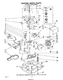 WASHER DRIVE Diagram and Parts List for LT4900XMW2  Whirlpool Washer Dryer Combo
