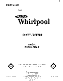 SECTION Diagram and Parts List for EH090FXLN2  Whirlpool Freezer