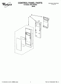 CONTROL PANEL PARTS Diagram and Parts List for YMH1160XSB3  Whirlpool Microwave