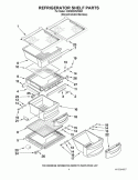 REFRIGERATOR SHELF PARTS Diagram and Parts List for KSRS22MWMS01  KitchenAid Refrigerator