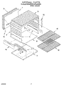 INTERNAL Diagram and Parts List for SF305BEWW0  Whirlpool Range