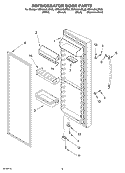 REFRIGERATOR DOOR PARTS Diagram and Parts List for KSRA25ILWH00  KitchenAid Refrigerator