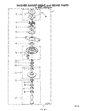 WASHER BASKET DRIVE AND BRAKE Diagram and Parts List for LT4900XMW2  Whirlpool Washer Dryer Combo