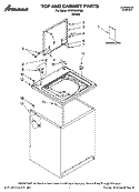 TOP AND CABINET PARTS Diagram and Parts List for NTW5640TQ0  Whirlpool Washer