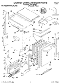 CABINET LINER AND DOOR PARTS Diagram and Parts List for KUIA18NNJS3  KitchenAid Ice Maker