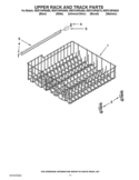 UPPER RACK AND TRACK PARTS Diagram and Parts List for WDF310PAAD0  Whirlpool Dishwasher