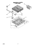 DISHRACK Diagram and Parts List for WU3006X5  Roper Dishwasher
