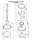 AGITATOR, BASKET AND TUB Diagram and Parts List for LA5600XTG0  Whirlpool Washer