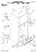 CABINET PARTS Diagram and Parts List for GT1SHWXPQ01  Whirlpool Refrigerator