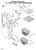 FREEZER LINER PARTS Diagram and Parts List for GS6NBEXRT00  Whirlpool Refrigerator