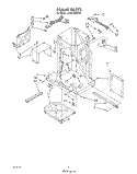 FRAME Diagram and Parts List for JJTU4100XTP1  Whirlpool Trash Compactor