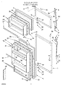 DOOR Diagram and Parts List for TT14DKXEW13  Estate Refrigerator