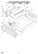UTILITY DRAWER AND RAIL Diagram and Parts List for KDDT207BAL9  KitchenAid Range