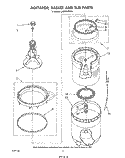 AGITATOR, BASKET AND TUB Diagram and Parts List for LA5550XPW4  Whirlpool Washer