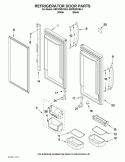 REFRIGERATOR DOOR PARTS Diagram and Parts List for KBFS20EVBL4  KitchenAid Refrigerator