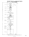 BASKET DRIVE AND BRAKE Diagram and Parts List for LA6800XKW0  Whirlpool Washer