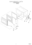 DOOR AND LATCH Diagram and Parts List for MT2070XAB0  Whirlpool Microwave