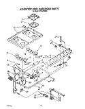 COOKTOP AND MANIFOLD, LIT/OPTIONAL Diagram and Parts List for SF310PERW6  Whirlpool Range