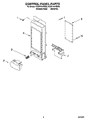 CONTROL PANEL PARTS Diagram and Parts List for KOMV1554RSS0  KitchenAid Microwave