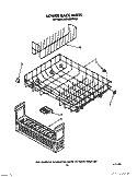 LOWER RACK Diagram and Parts List for KUDA220TWH3  KitchenAid Dishwasher
