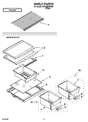 SHELF PARTS, OPTIONAL PARTS Diagram and Parts List for ET8AHKXRQ00  Whirlpool Refrigerator