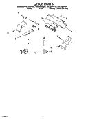 LATCH PARTS Diagram and Parts List for GSC308PRB01  Whirlpool Microwave Oven Combo