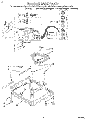 MACHINE BASE Diagram and Parts List for LSC6244BQ0  Whirlpool Washer