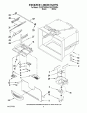 FREEZER LINER PARTS Diagram and Parts List for CB19G7B00B4  Whirlpool Refrigerator