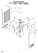 AIR FLOW PARTS Diagram and Parts List for KSRN25FRWH01  KitchenAid Refrigerator