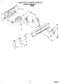 CONTROL PANEL Diagram and Parts List for RF354BXDW1  Whirlpool Range