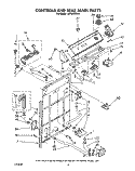 CONTROLS AND REAR PANEL Diagram and Parts List for LA7900XTW1  Whirlpool Washer